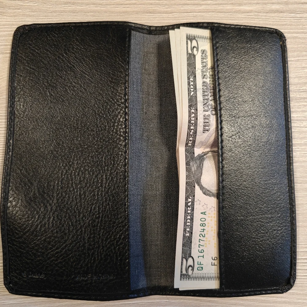 Black faux leather Disney Mickey Embossed Mouse Wallet/Check/Address Book Cover - Picture 8 of 10